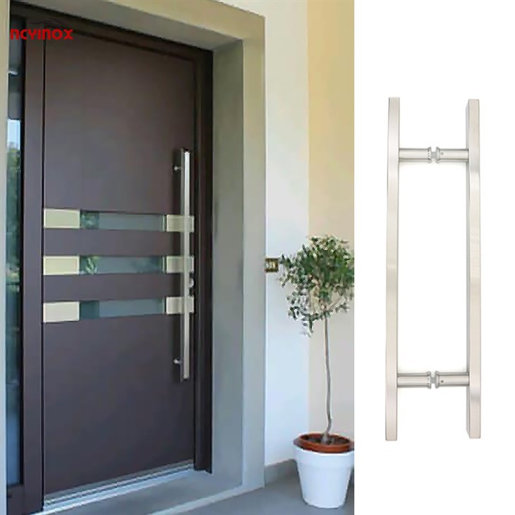 High Quality Stainless Steel H Shape Round Tube Pull Door Handle