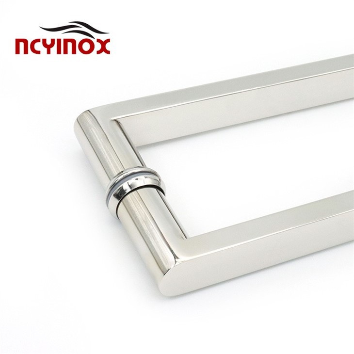 Hot Sale Stainless Steel Square Tube Modern Square Glass Pull Door Handle