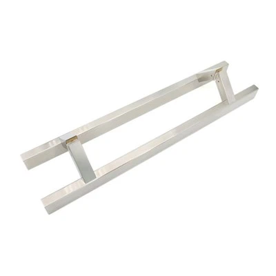 Design nou din alamă, pentru interior, pentru birou, tub pătrat, mâner de sticlă în formă de H